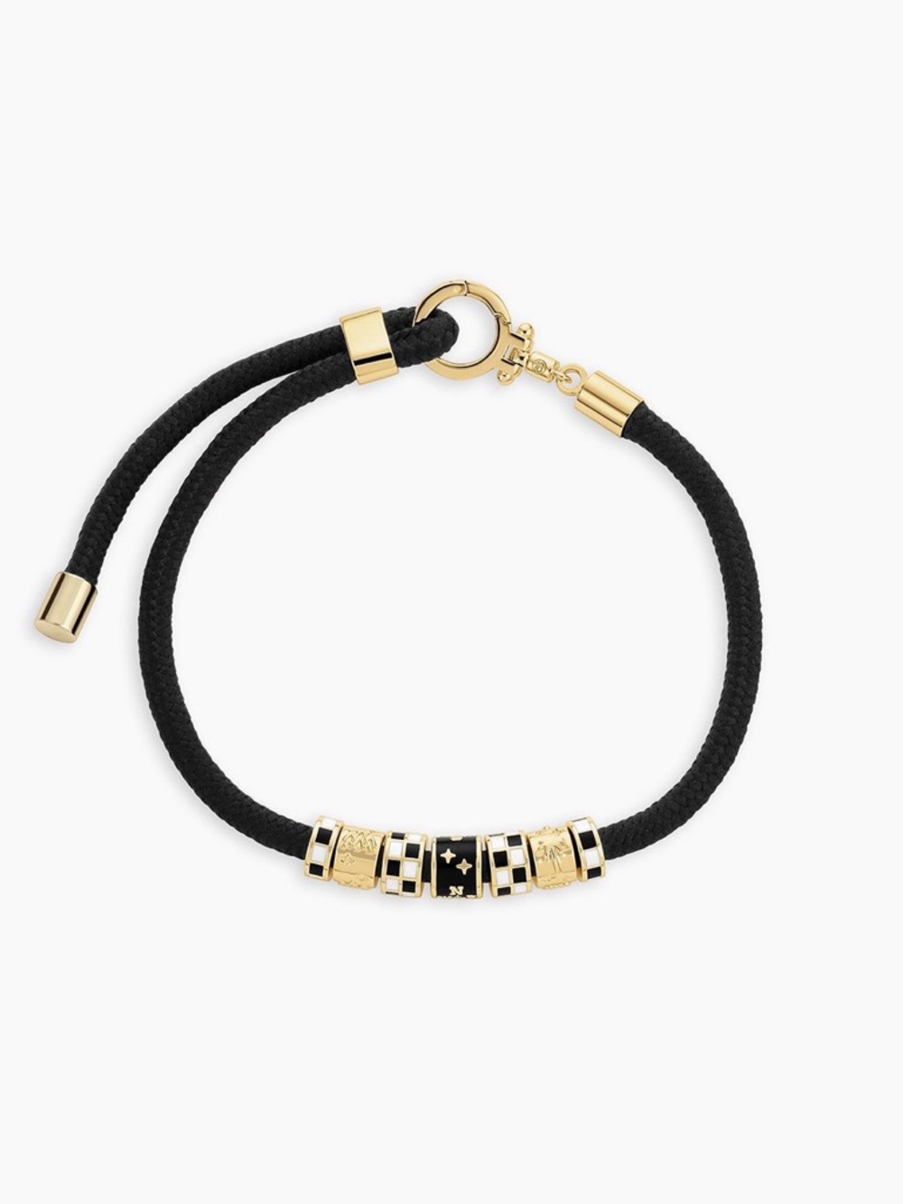 Gorjana Black and Gold Beaded Rope Bracelet